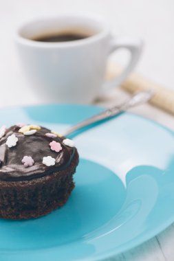 lezzetli kek ve kahve