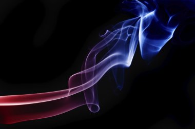 soyut kırmızı mavi duman