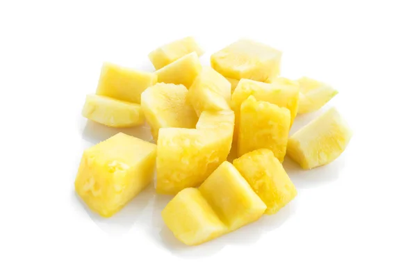 Pineapple slices on white background, Fruit for healthy Royalty Free Stock Images