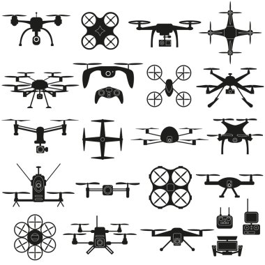 Drone simge vektör seti.