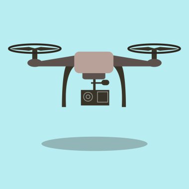Fotoğraf veya video kaydı çeken bir kamera ile Drone . 