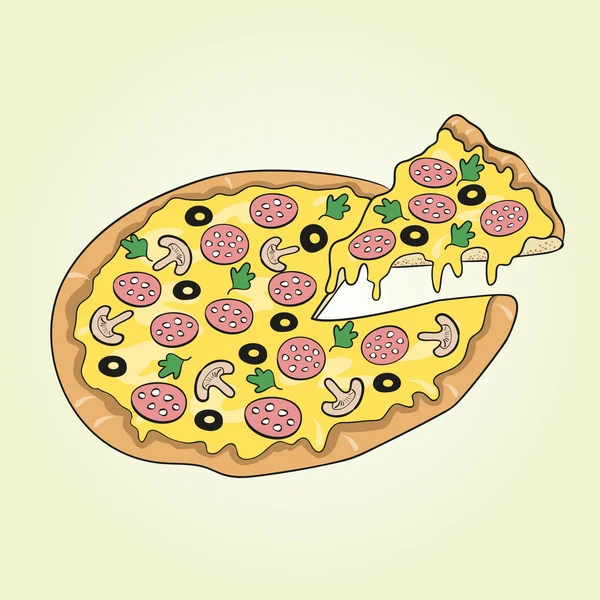 Pizza çizimi uzat — Stok Vektör © gorbovoi81 53736663