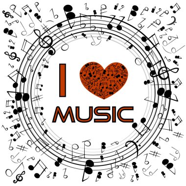 Nota metin ile bir daire şeklinde bezemeleri.