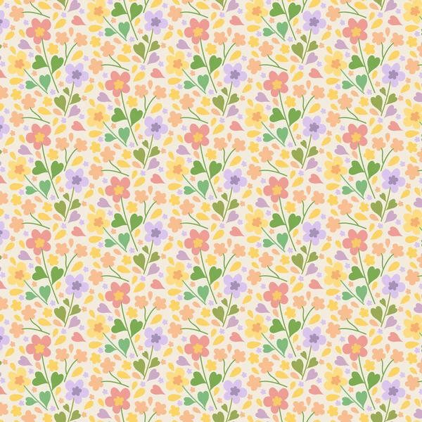 Vector floral seamless pattern — Stock Vector