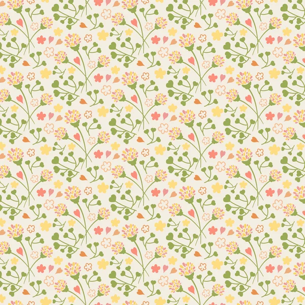 Vector floral seamless pattern — Stock Vector