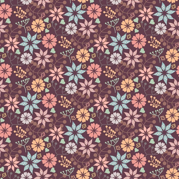 Vector floral seamless pattern — Stock Vector