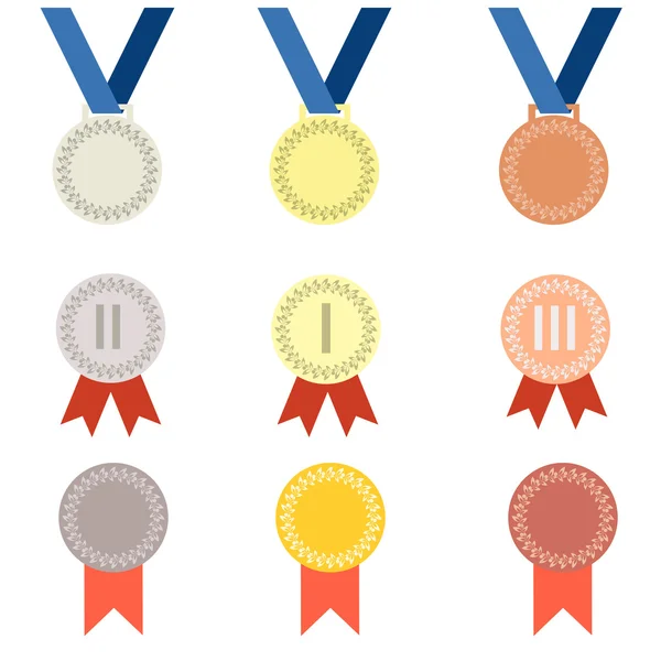 Medal vector set — Stock Vector