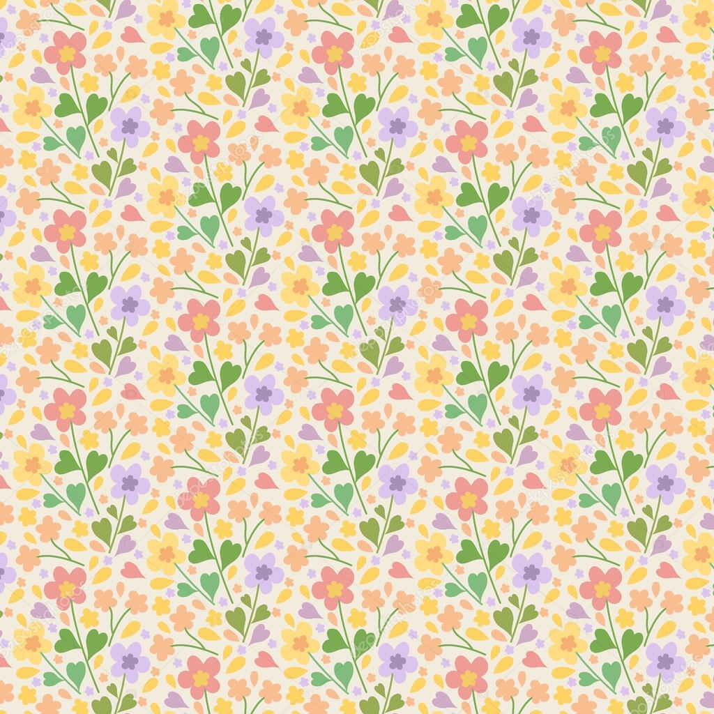 Vector floral seamless pattern