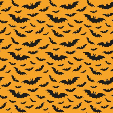 Yarasalar desenle Cadılar Bayramı.