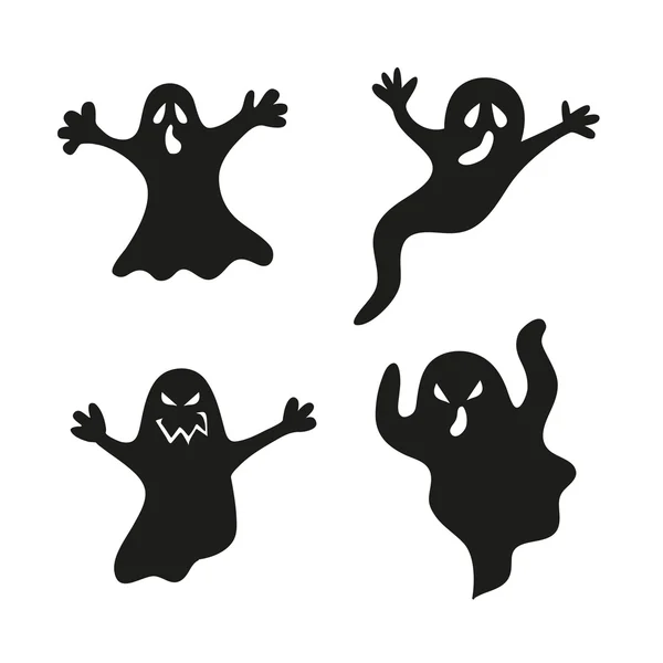 Conjunto de fantasmas de Halloween . — Archivo Imágenes Vectoriales