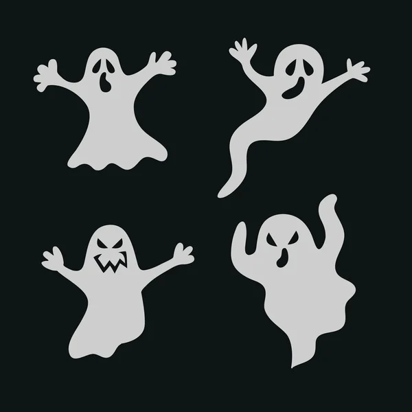 Conjunto de fantasmas de Halloween . — Archivo Imágenes Vectoriales