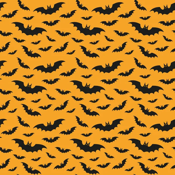 Patrón de Halloween con murciélagos . — Archivo Imágenes Vectoriales