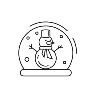 Beyaz arka planda Noel kartopu ikonu. Vektör illüstrasyonu.