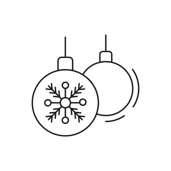 Ícone Brinquedo Natal Fundo Branco Ano Novo Ilustração Ilustração Vetorial — Vetor de Stock