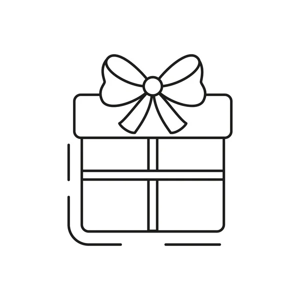 Ikon Kotak Hadiah Pada Latar Belakang Putih Ilustrasi Vektor - Stok Vektor