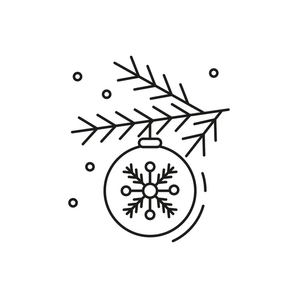 Świąteczna Ikona Zabawki Białym Tle Ilustracja Nowego Roku Ilustracja Wektora — Wektor stockowy