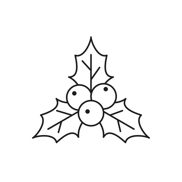 Ikon Holly Berry Latar Belakang Putih Ilustrasi Vektor Stok Vektor Bebas Royalti