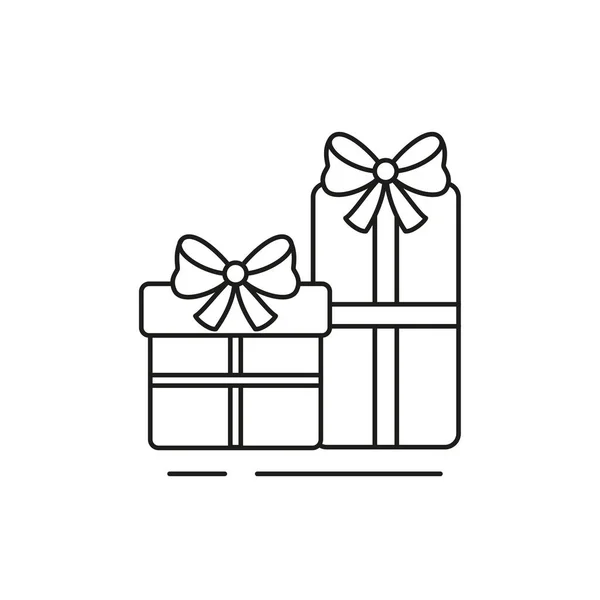 Ikon Kotak Hadiah Pada Latar Belakang Putih Ilustrasi Vektor Stok Vektor