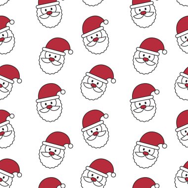 Noel Baba 'da kusursuz bir düzen var. Vektör illüstrasyonu. 