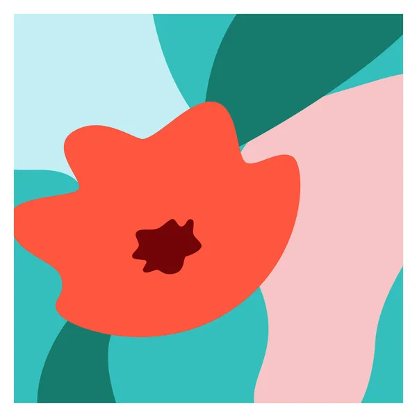 Bstract Minimalista Fondo Floral Moderno Diseño Gráfico Moda Para Póster — Vector de stock