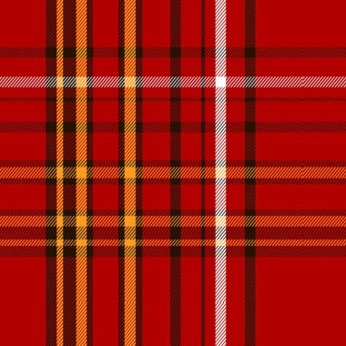 Siyah Kahverengi Turuncu Krem Ekoseli Kusursuz Kumaş Kalıbı