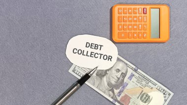 Navigating debt collection with precision. Visualizes financial planning, risk management, and the intricacies of the economy. Promotes responsible money management.