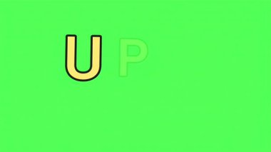 Yeşil Ekran Kromakeyinde UPF İşlenmiş Gıda Metni Canlandırması.