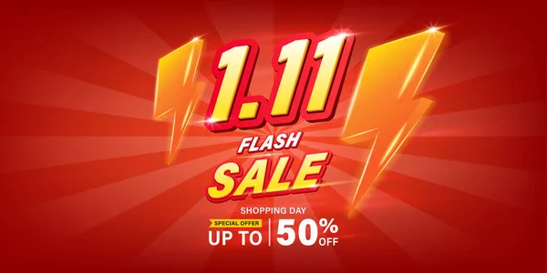 Şimşek Yıldırımı ve İndirim Teklifi ile Hızlı Satış 1.11 Alışveriş Günü Promosyonu