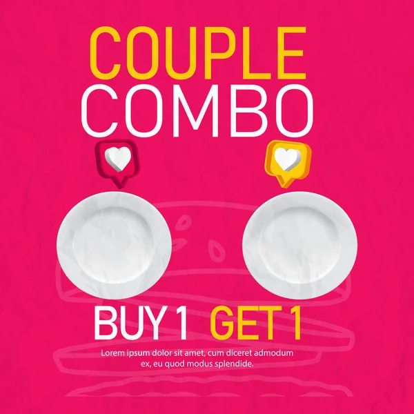 Yemek afişi sosyal medya şablonu. Terfi için düzenlenebilir sosyal medya şablonları