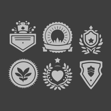 Tasarım öğeleri koleksiyonu kret yapmak için