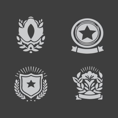 Tasarım öğeleri koleksiyonu kret yapmak için