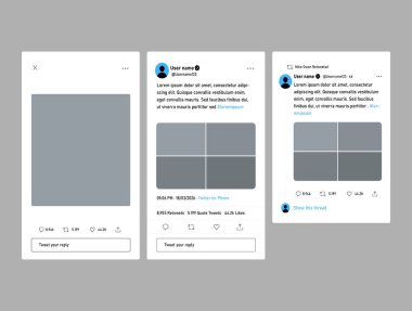 Düz tasarım tweet modeli