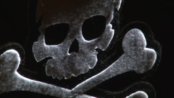 在一个黑暗的背景上的骷髅 — 图库视频影像