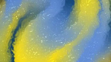 Soyut su mavi ve sarı renkler girdap şeklinde birbirine karışıyor. Özgeçmiş, tasarım projeleri, pazarlama materyalleri ve sanatsal kavramlar için elverişli.