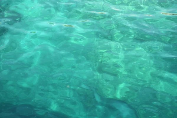 Turkoois Natuurlijke Zee Aquarel Achtergrond Golven Verblinding — Stockfoto