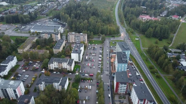 Helsinki, Finlandiya 'nın hava aracı görüntüsü
