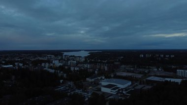 Rusya 'daki Nizhny Volga şehrinin hava aracı görüntüsü