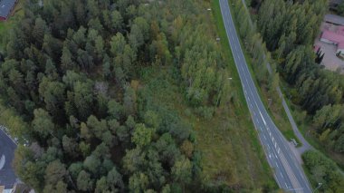 En güzel manzaranın bulunduğu şehrin havadan görüntüsü.