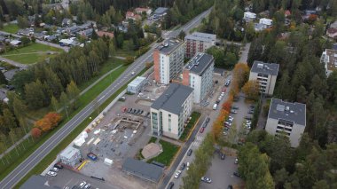 Stockholm şehrinin hava manzarası, İsveç,