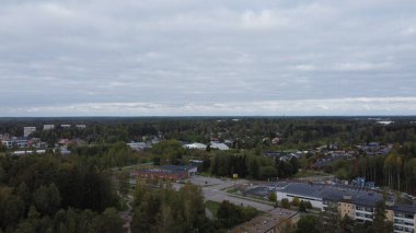 Bir şehrin hava görüntüsü