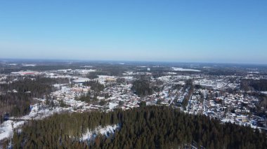 Finlandiya devletinin başkentinin havadan görünüşü