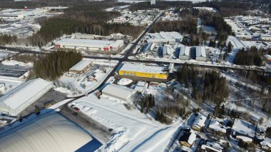 Finlandiya 'nın Jarvenpaa kentinin hava manzarası