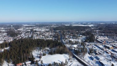 Jarvenpaa şehrinin insansız hava aracı görüntüsü