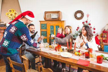 Noel yemeği için aile buluşması