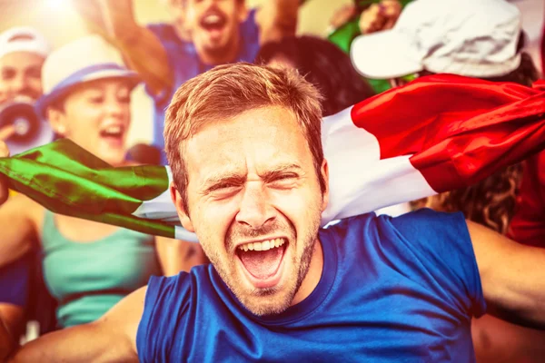 Italienska fläkt på stadion — Stockfoto