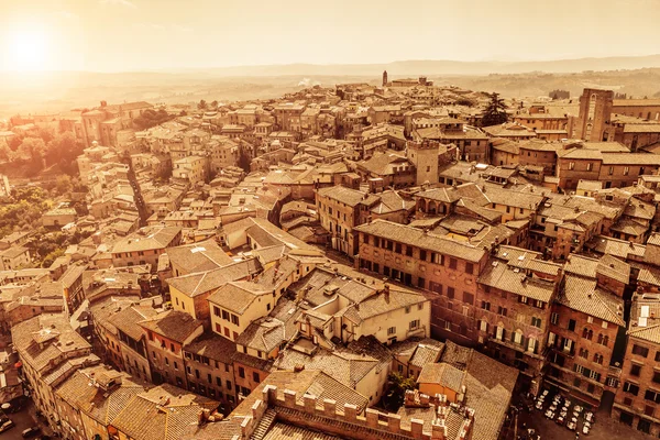 Stare włoskie miasto Siena gród — Zdjęcie stockowe