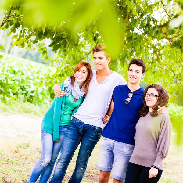 Amigos pasar tiempo juntos en el parque — Foto de Stock