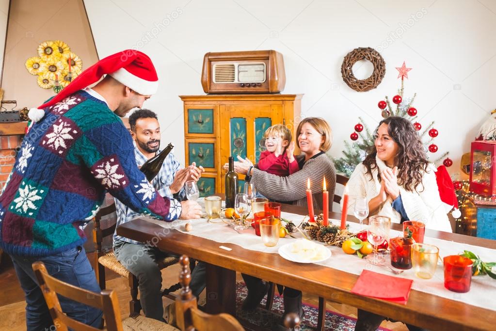 Family Gathering for Christmas Dinner