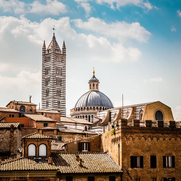 Cidade italiana velha Siena Cityscape — Fotografia de Stock