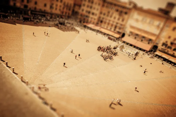 Siena 'daki Piazza del Campo - Stok İmaj